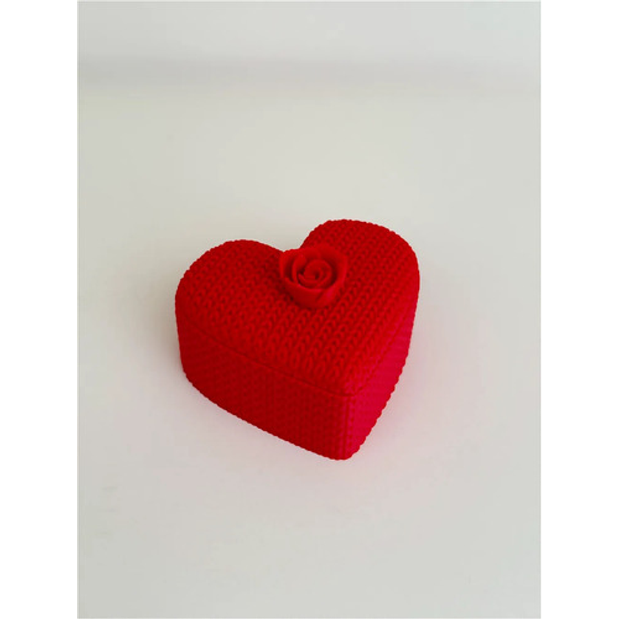 Joyero Corazón - Diseño Estilo Tejido