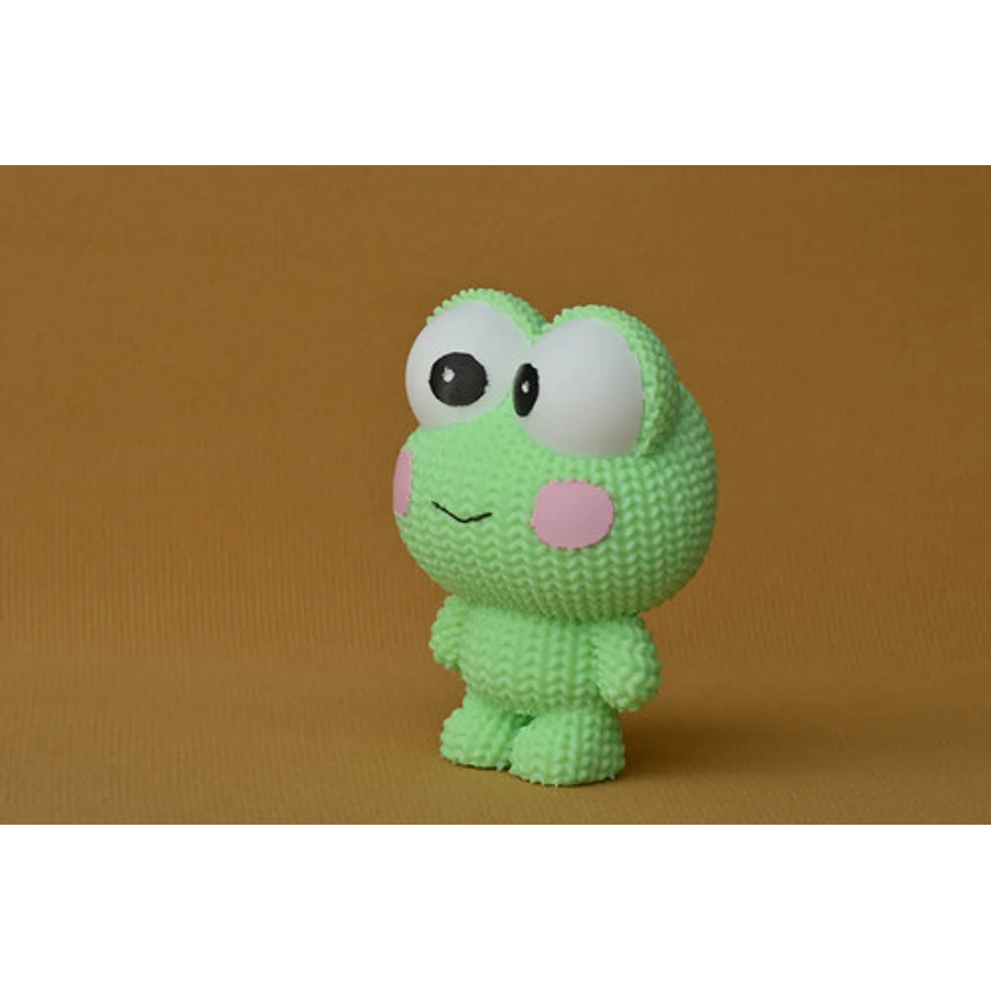 Figura Keroppi - Diseño Estilo Tejido