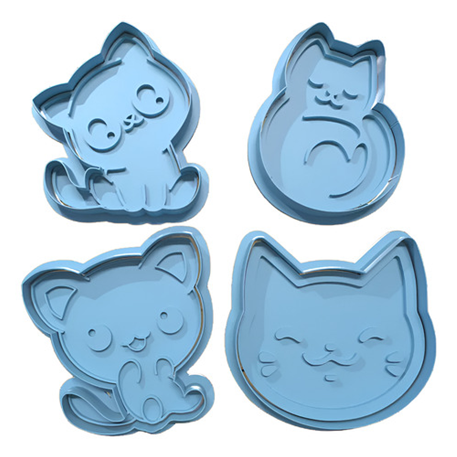 Cortador De Galletas - Diseño Gatitos