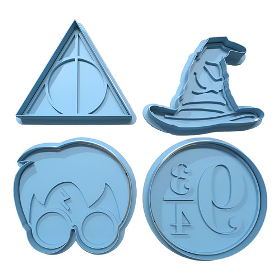 Harry Potter - Cortador De Galletas (pack 4 Unidades)
