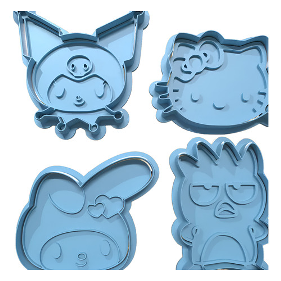 Cortador De Galletas - Diseño Hello Kitty Y Amigos