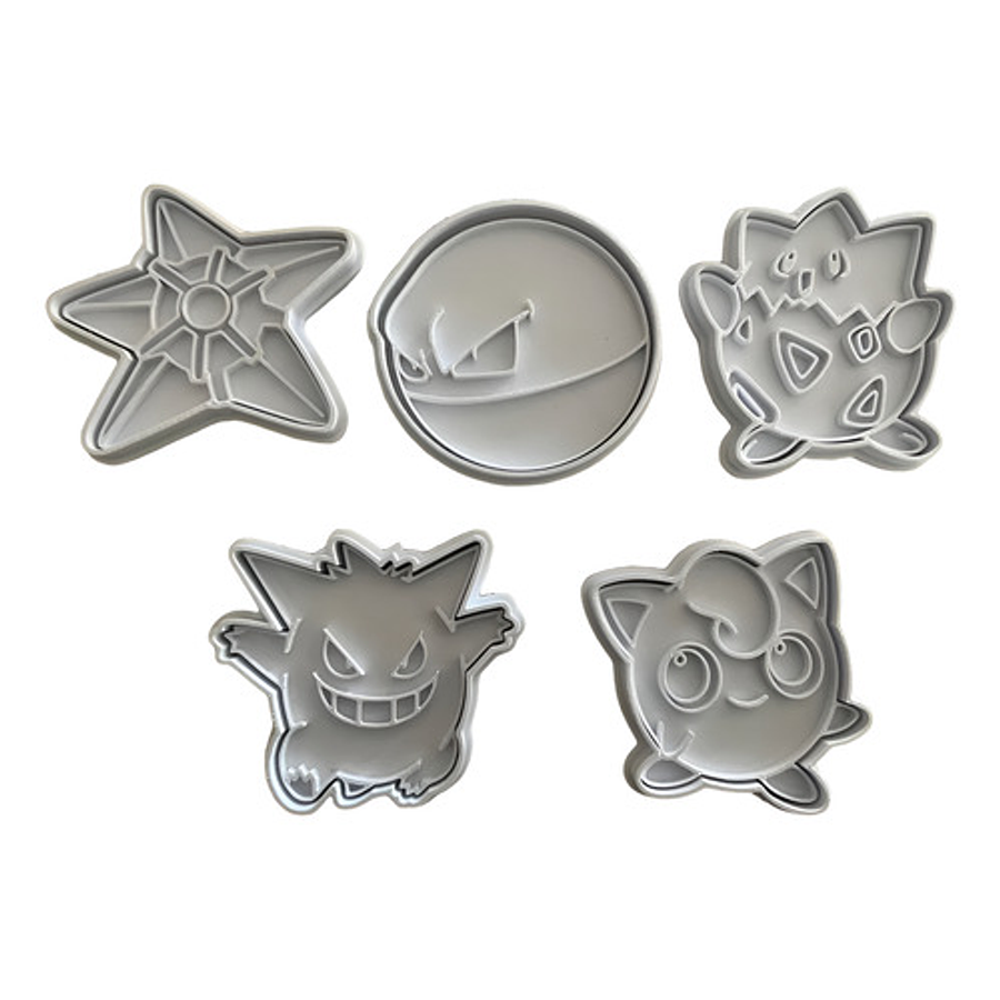 Cortador Y Sello De Galletas - Pokemón (pack 5 Unidades)