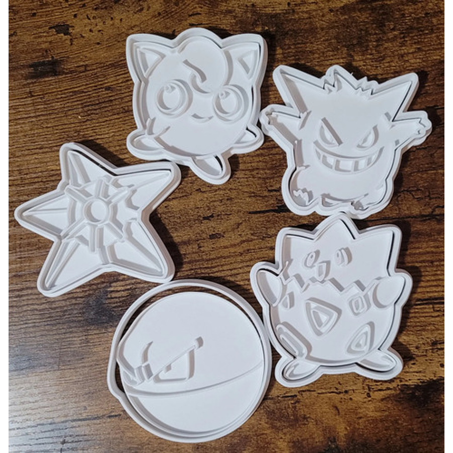 Cortador Y Sello De Galletas - Pokemón (pack 5 Unidades)