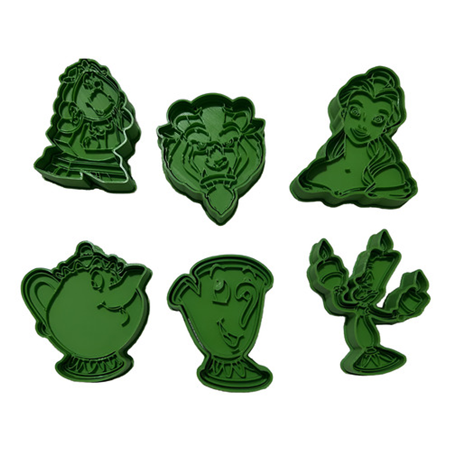 Cortador De Galletas - Bella Y La Bestia (pack 6 Unidades)
