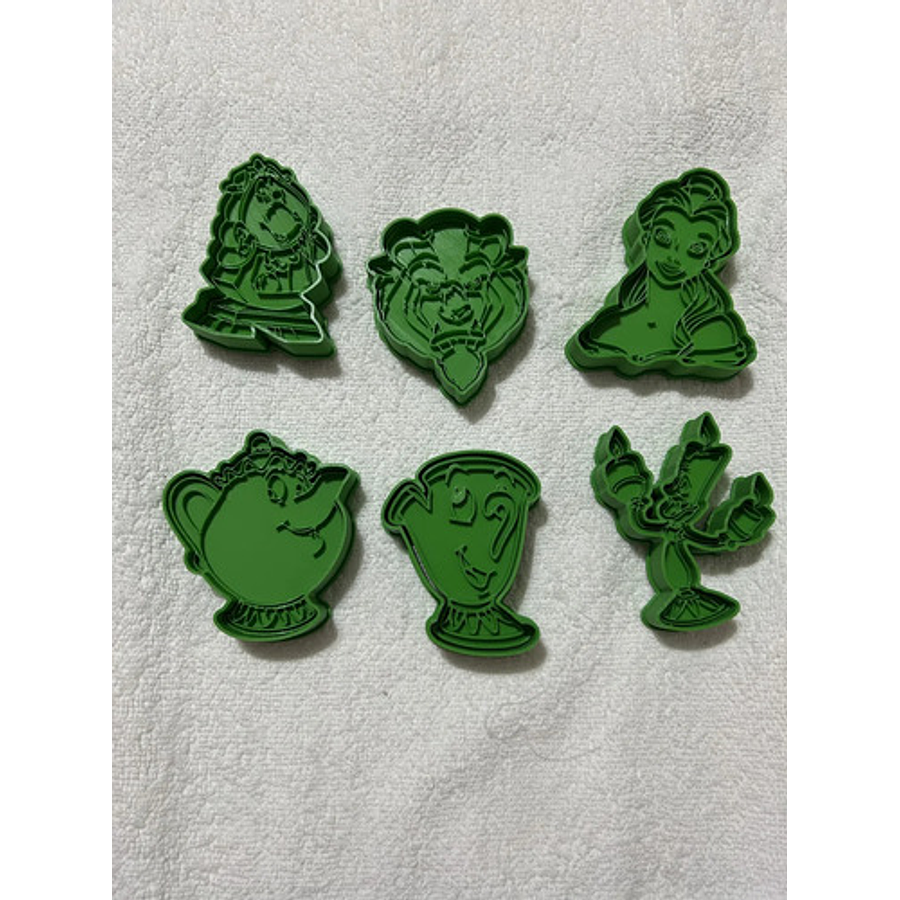 Cortador De Galletas - Bella Y La Bestia (pack 6 Unidades)
