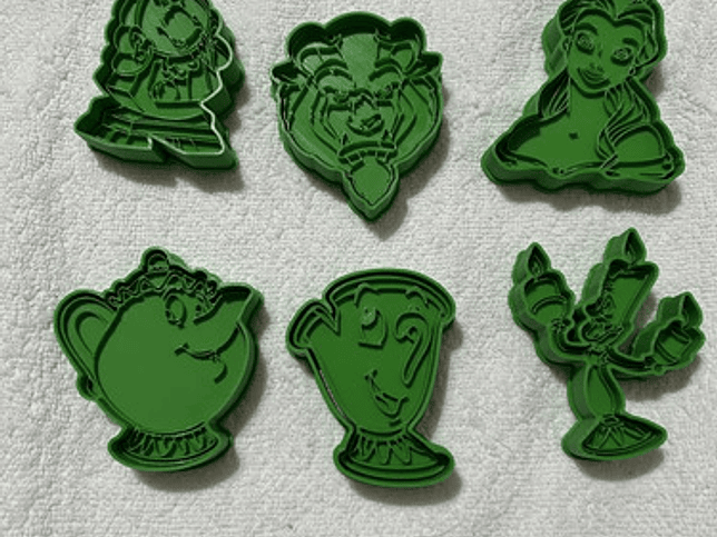 Cortador De Galletas - Bella Y La Bestia (pack 6 Unidades) 2