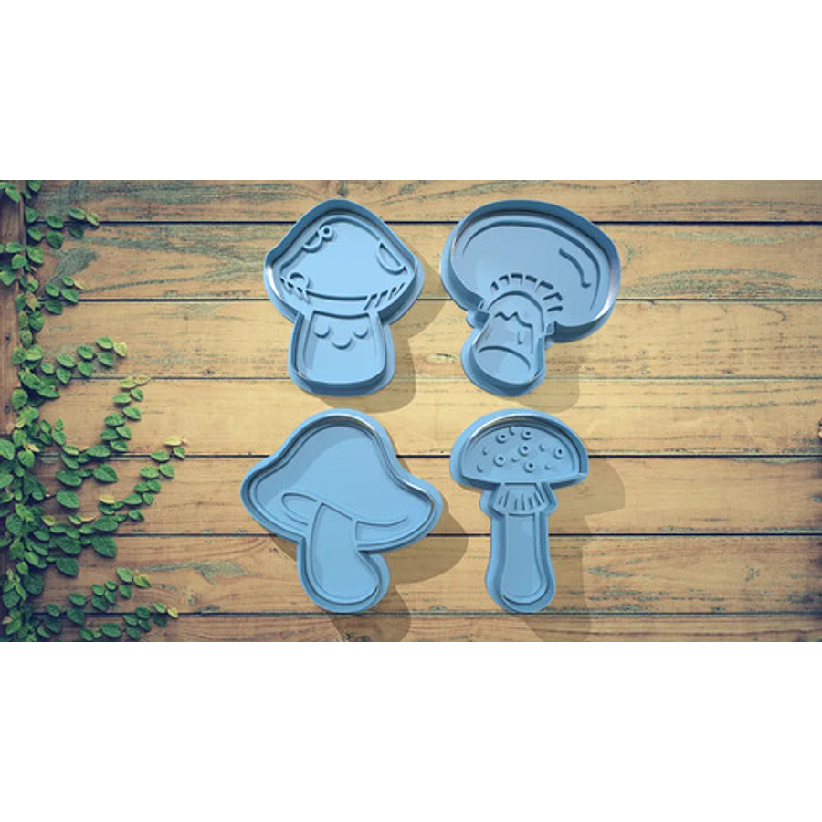 Cortador De Galletas - Diseño Hongos