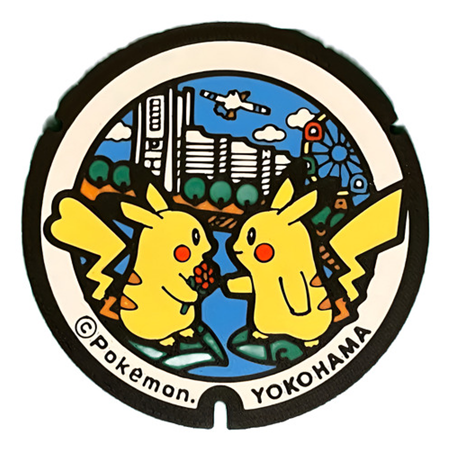 Posavasos Pokemón - Diseño Alcantarilla Japonesa