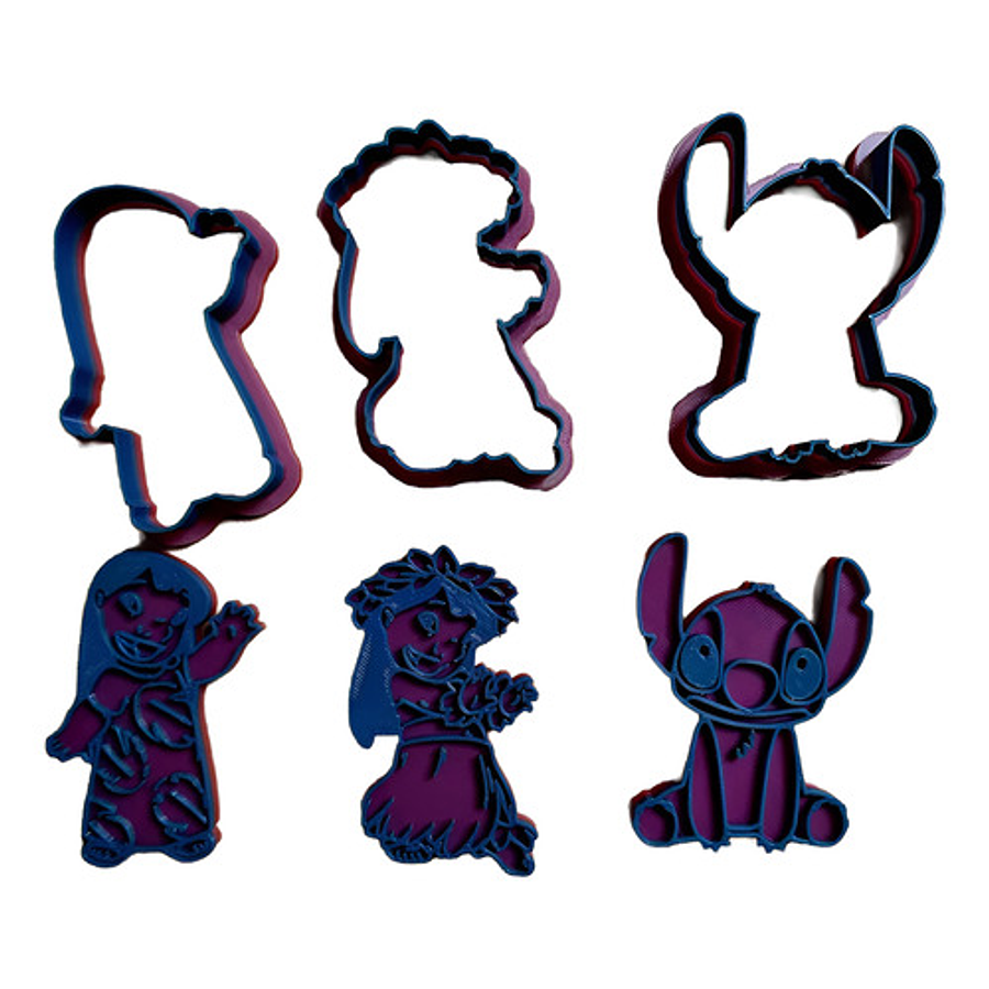 Cortador De Galletas Lilo Y Stitch - (pack 3 Unidades)