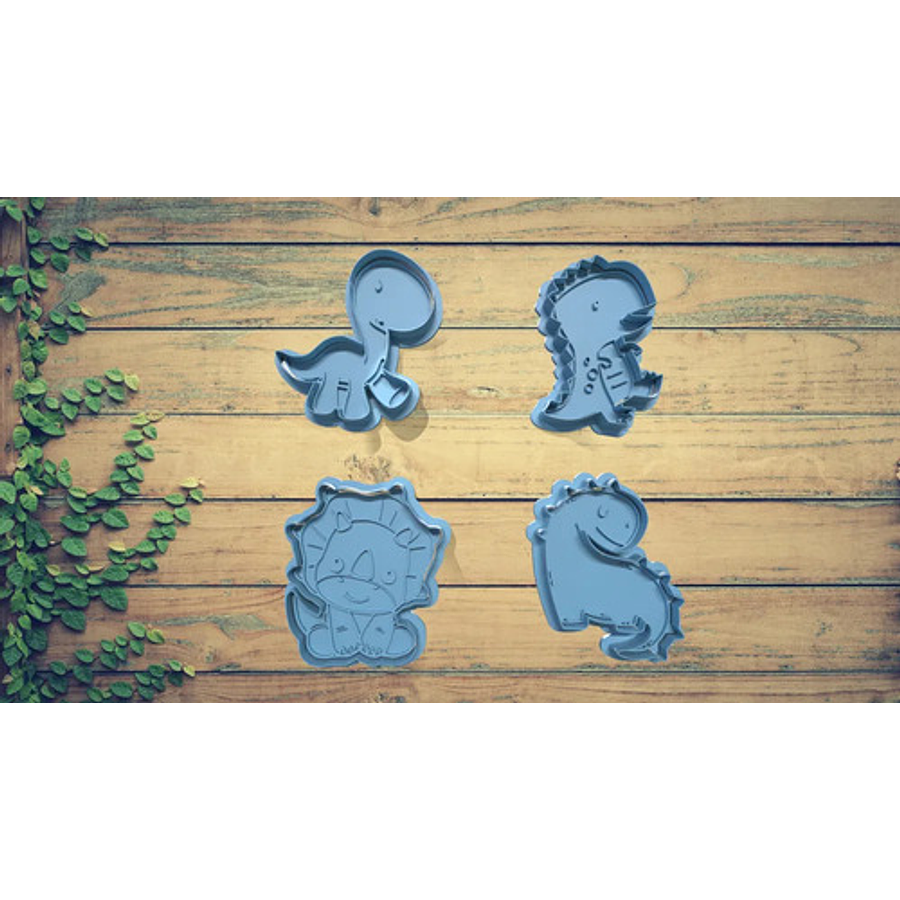 Cortador De Galletas - Diseño Dinosaurios