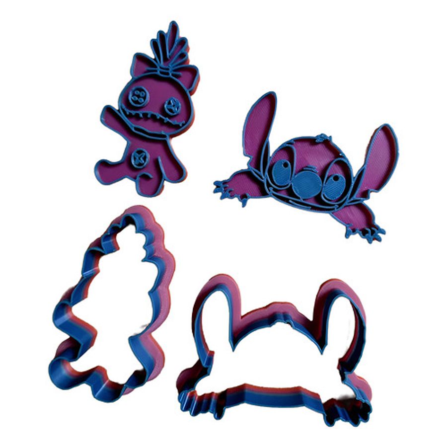 Cortador De Galletas Stitch Y Trapos - (pack 2 Unidades)