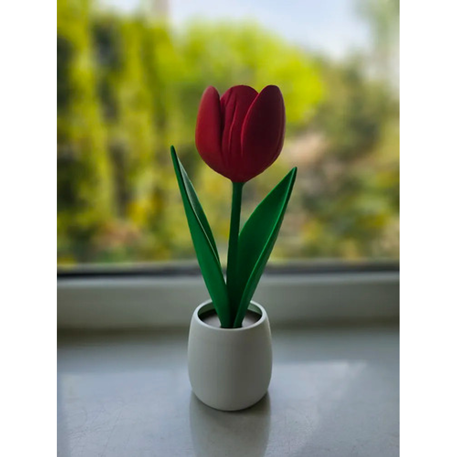 Figura Decorativa Tulipan En Maceta