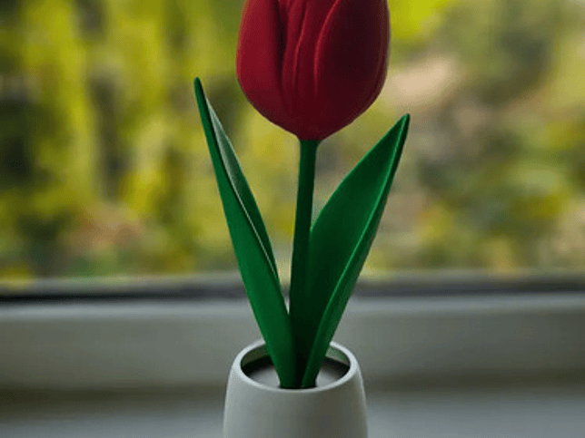 Figura Decorativa Tulipan En Maceta 2