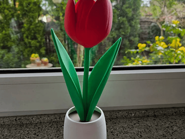 Figura Decorativa Tulipan En Maceta 3