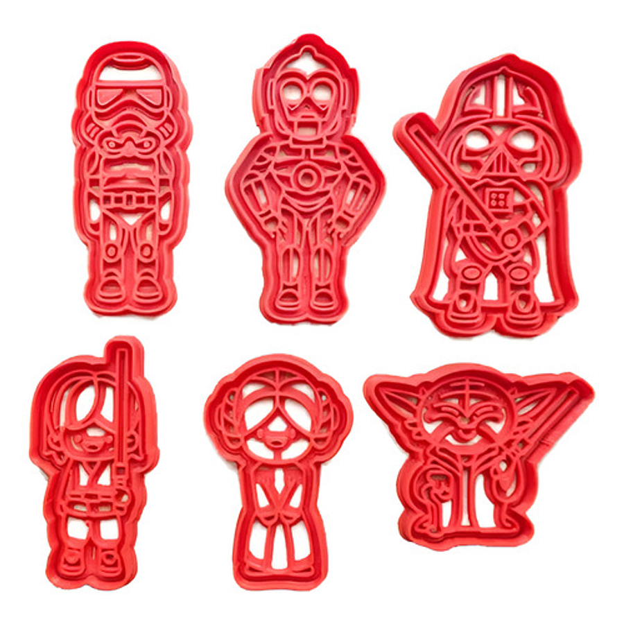 Cortador De Galletas Star Wars - (pack 6 Unidades)