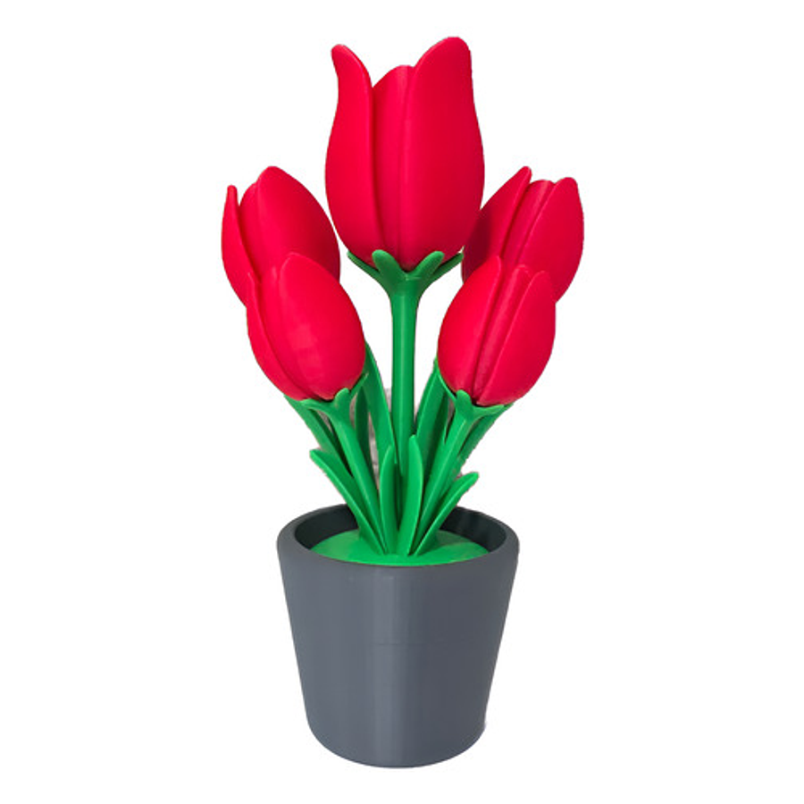 Figura Decorativa Ramo De Tulipanes