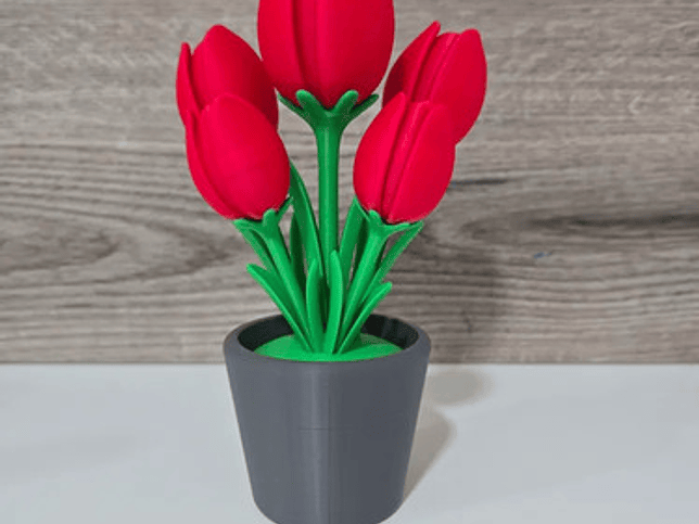 Figura Decorativa Ramo De Tulipanes 2