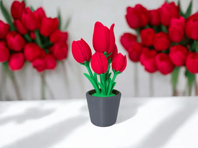 Figura Decorativa Ramo De Tulipanes 3