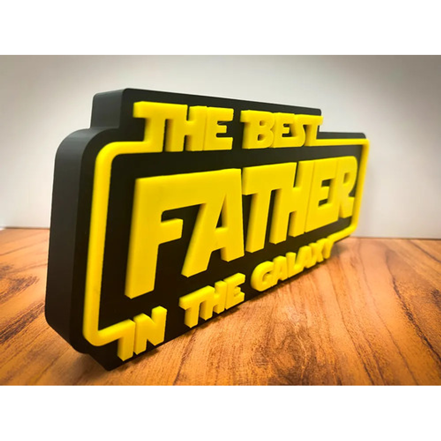 Cuadro Decorativo El Mejor Padre De La Galaxia - Star Wars