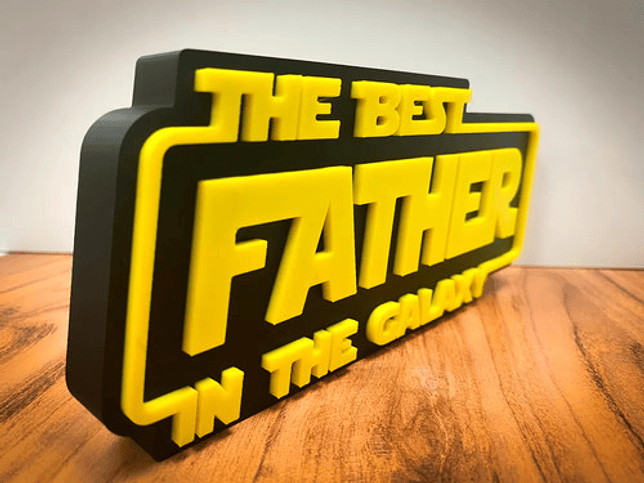 Cuadro Decorativo El Mejor Padre De La Galaxia - Star Wars 2