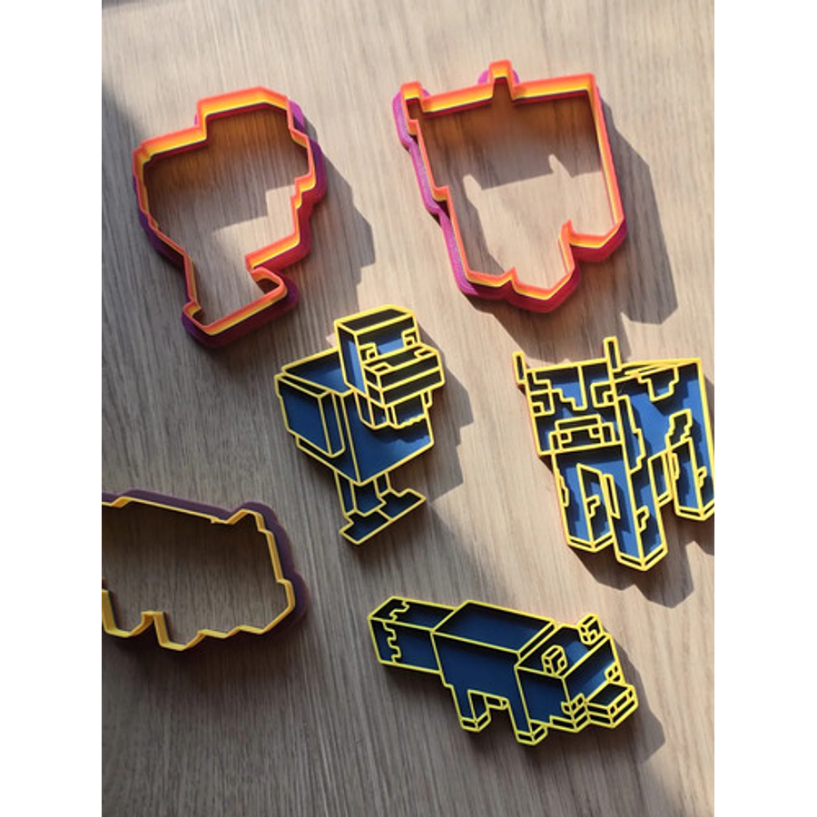 Cortador De Galletas Animales Minecraft - (pack 3 Unidades)