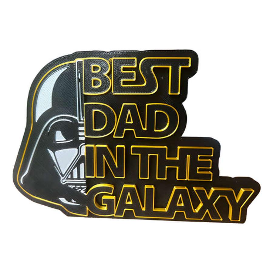Cuadro Decorativo El Mejor Papá De La Galaxia - Darth Vader