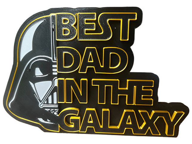 Cuadro Decorativo El Mejor Papá De La Galaxia - Darth Vader 1