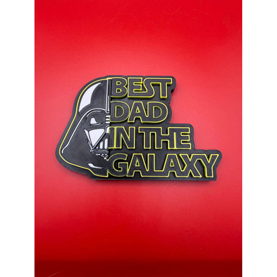 Cuadro Decorativo El Mejor Papá De La Galaxia - Darth Vader