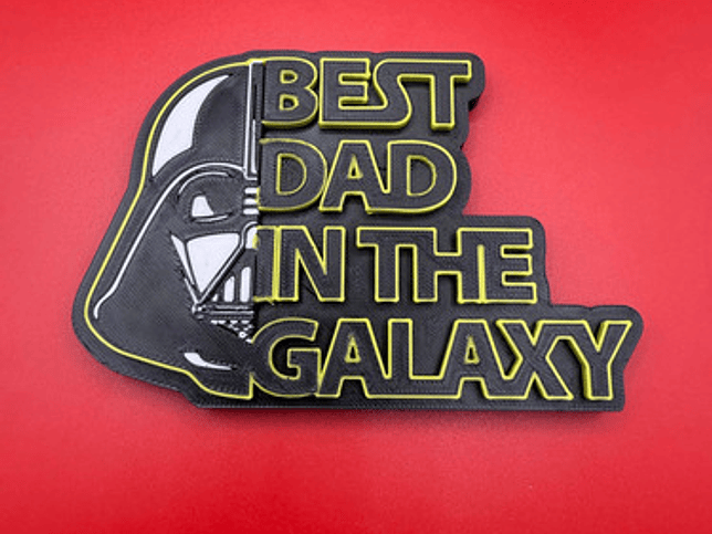 Cuadro Decorativo El Mejor Papá De La Galaxia - Darth Vader 2