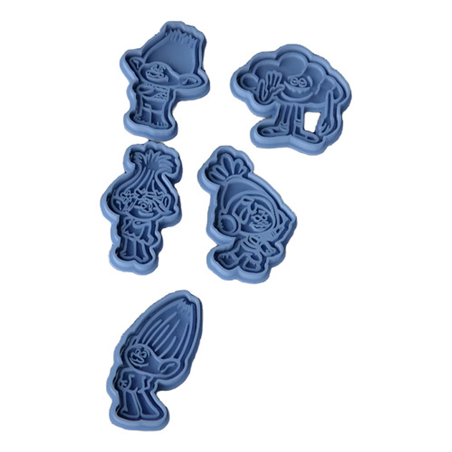 Cortador De Galletas - Trolls (pack 5 Unidades)