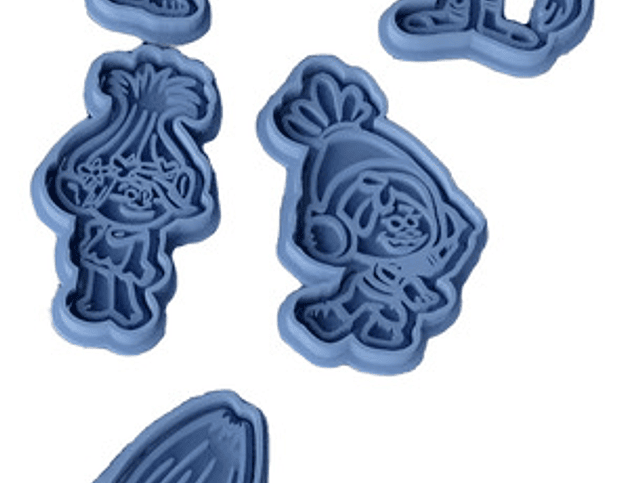 Cortador De Galletas - Trolls (pack 5 Unidades) 1
