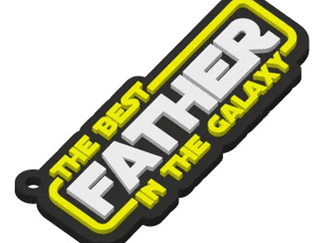 Llavero Día Del Padre -  El Mejor Padre De La Galaxia 2