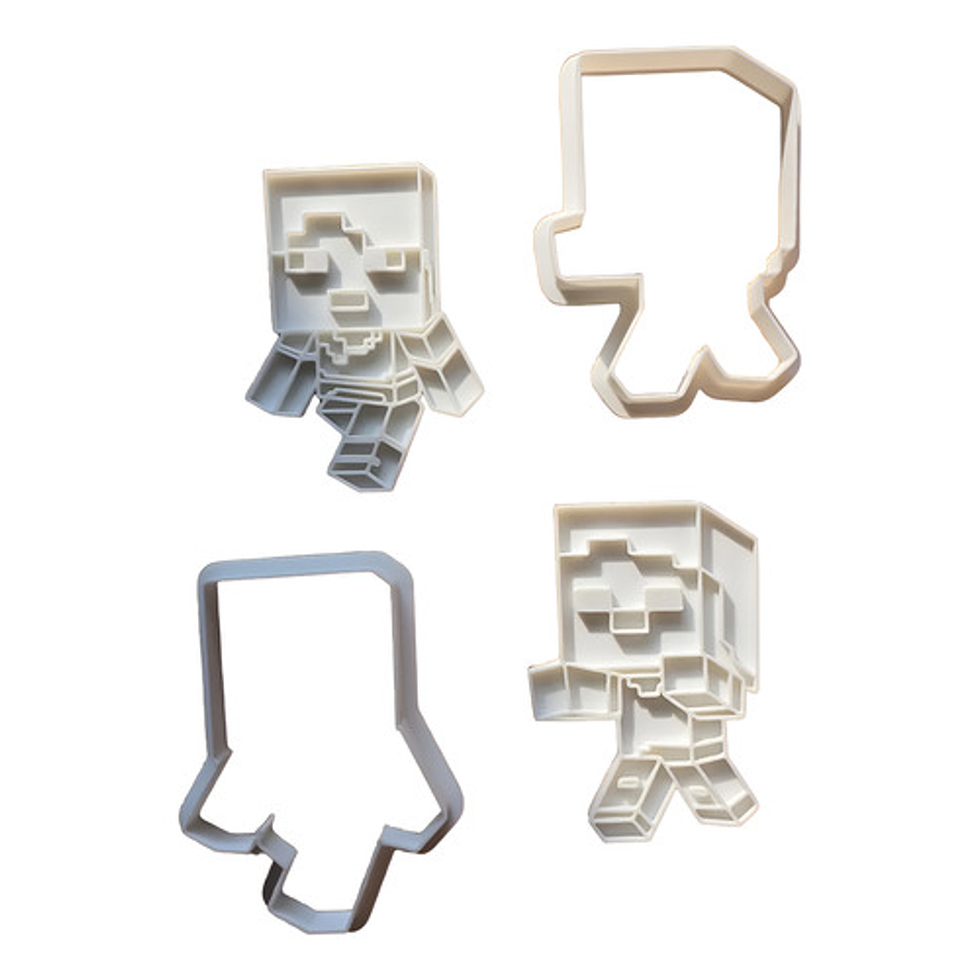 Cortador De Galletas Steve Zombie Minecraft (2 Unidades)
