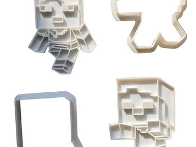 Cortador De Galletas Steve Zombie Minecraft (2 Unidades) 1