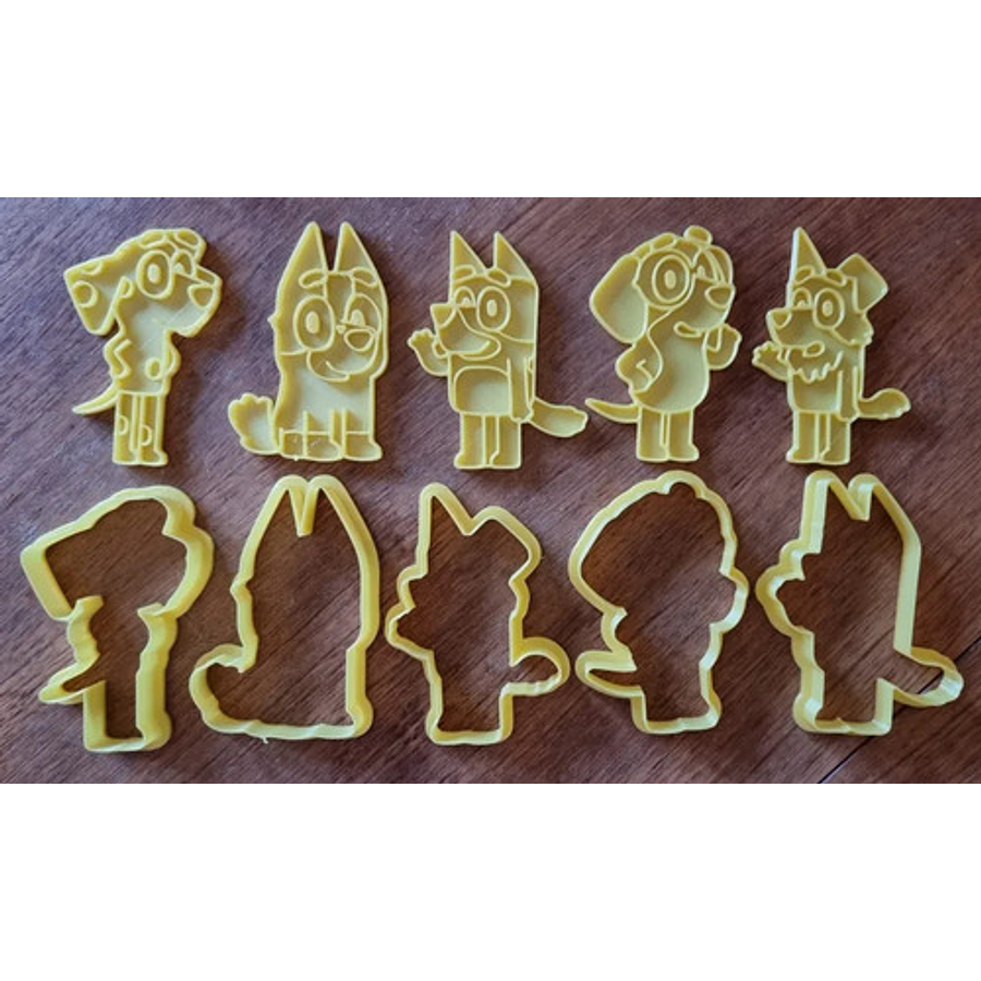 Cortador De Galletas  Bluey Y Sus Amigos - (pack 5 Unidades)