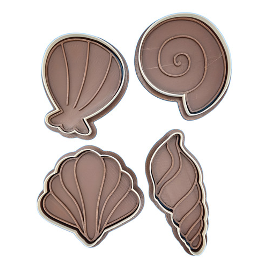 Cortador De Galletas - Tematica Marina (pack 4 Unidades)
