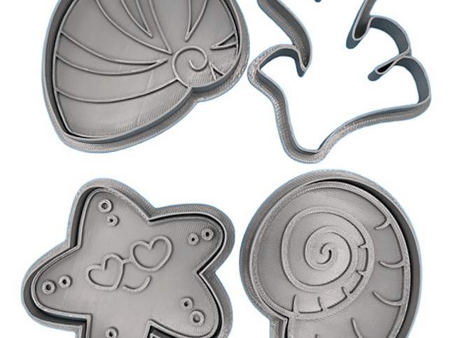 Cortador De Galletas - Tematica Marina (pack 4 Unidades) 28