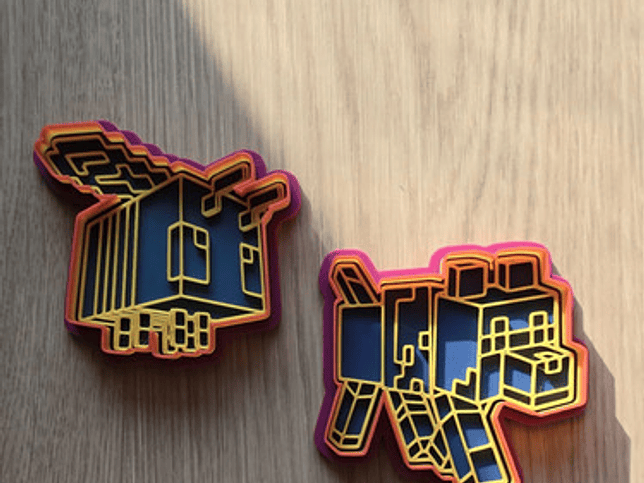 Cortador De Galletas Lobo Y Abeja Minecraft (2 Unidades) 2