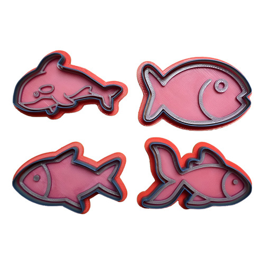 Cortador De Galletas - Tematica Marina (pack 4 Unidades)