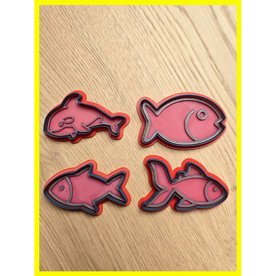 Cortador De Galletas - Tematica Marina (pack 4 Unidades)