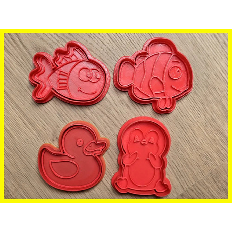 Cortador De Galletas - Tematica Marina (pack 4 Unidades)