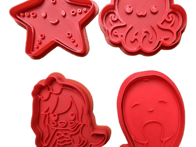 Cortador De Galletas - Tematica Marina (pack 4 Unidades) 1