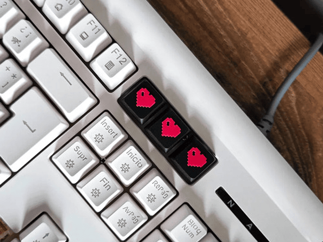 Keycap - Corazón Pixel 2