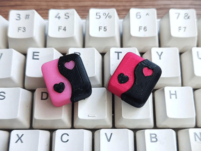 Keycap - Ying Yang Corazón 3