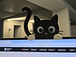 Decoración Monitor - Gato Curioso - Miniatura 3