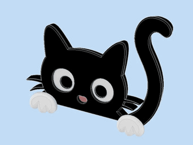 Decoración Monitor - Gato Curioso 4