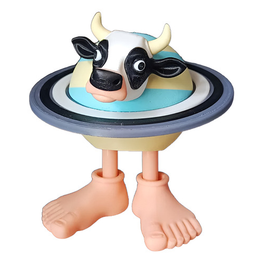 Juguete Italian Brainrot Articulado - Vaca Saturno Saturnita