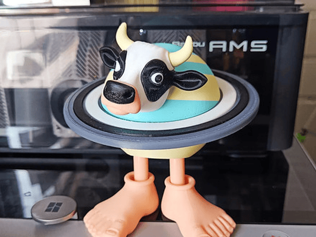 Juguete Italian Brainrot Articulado - Vaca Saturno Saturnita 3