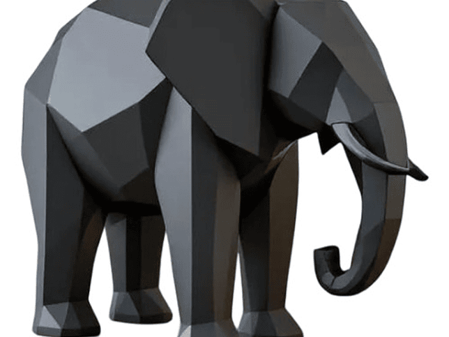 Decoración - Elefante Polígono Minimalista 1