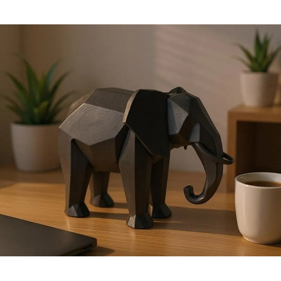 Decoración - Elefante Polígono Minimalista
